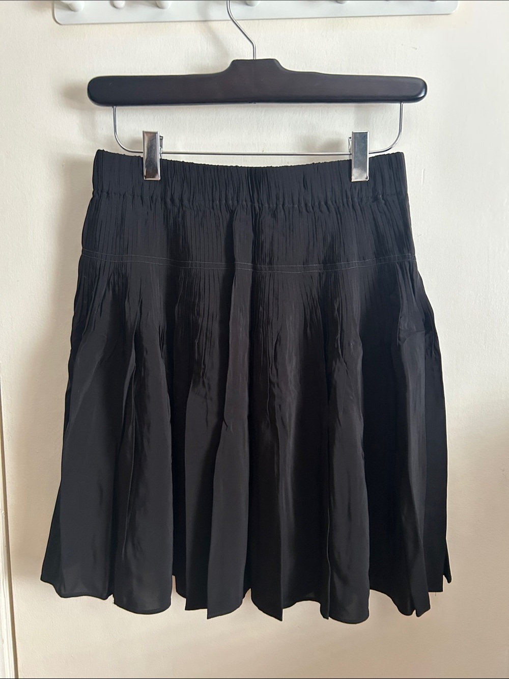ba&sh Black Circle Skirt with Elastic Waist